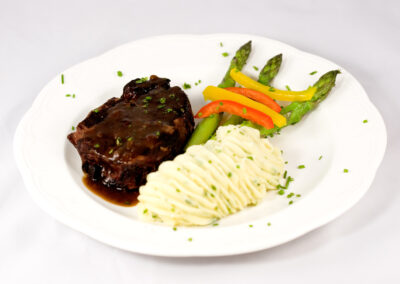 steak dinner plate